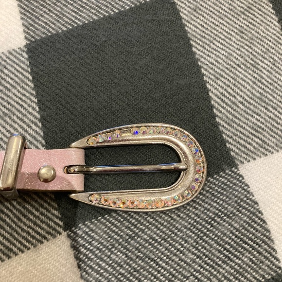 LEATHEROCK sparkly pink beeded belt - Picture 5 of 6